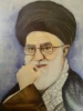 نقاشی چهره رهبر عزیز توسط یکی از دانشجویان آموزشکده 2