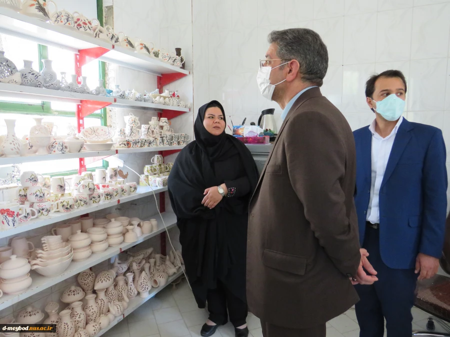 بازدید دکتر زمانی معاونت اداری مالی دانشگاه فنی ودکتر ضرغامی مدیر کل حقوقی دانشگاه از آموزشکده فنی دختران میبد 7