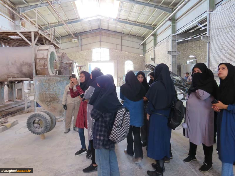 بازدید دانشجویان رشته سرامیک از کارخانه لعاب اردکان 6