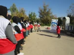 برگزاری کارگاه آموزشی چادر زنی با مشارکت واحد هلال احمر شهرستان میبد 2