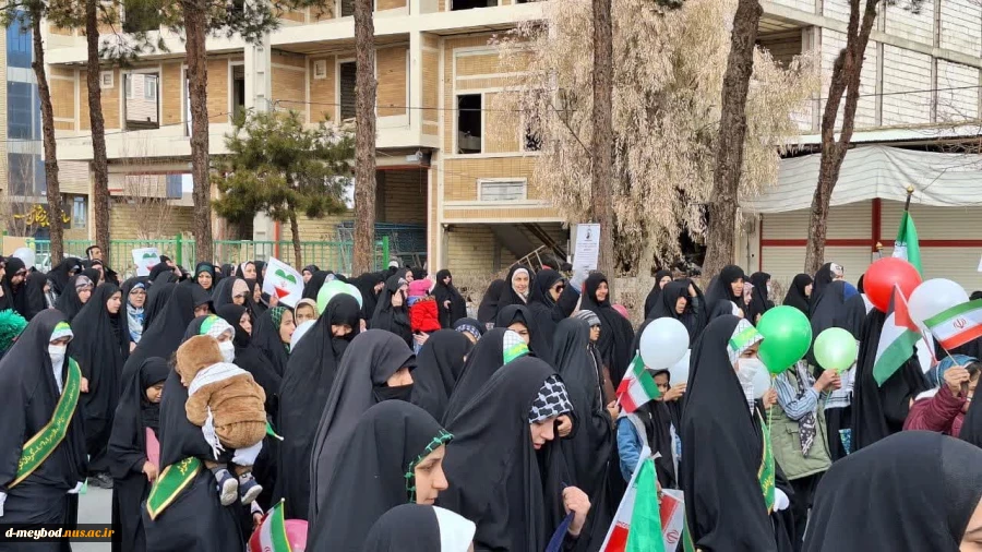 حضور پرشورکارمندان آموزشکده ملی مهارت دختران میبد در راهپیمایی ۲۲ بهمن ماه1403 6