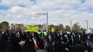 حضور پرشورکارمندان آموزشکده ملی مهارت دختران میبد در راهپیمایی ۲۲ بهمن ماه1403 8