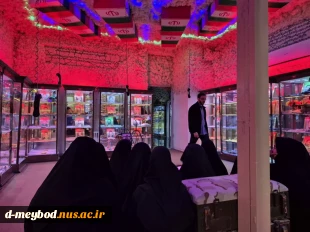 بازدید دانشجویان طراحی ودوخت  آموزشکده ملی مهارت دختران میبدازموزه گنجینه شهدا 2