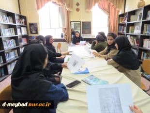 برگزاری  نشست-بحث ومقایسه تطبیقی آثار دوهنرمند در آموزشکده ملی مهارت دختران میبد           4