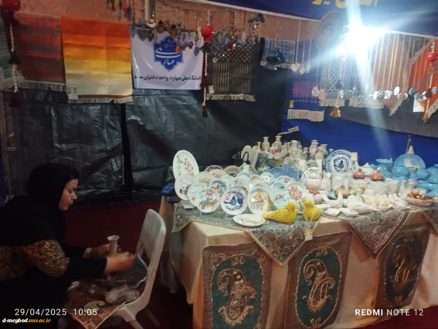 حضور آموزشکده ملی مهارت دختران میبد در هشتمین بازارچه دانشجویی ودستاوردهای مراکز دانشگاه ملی مهارت 12