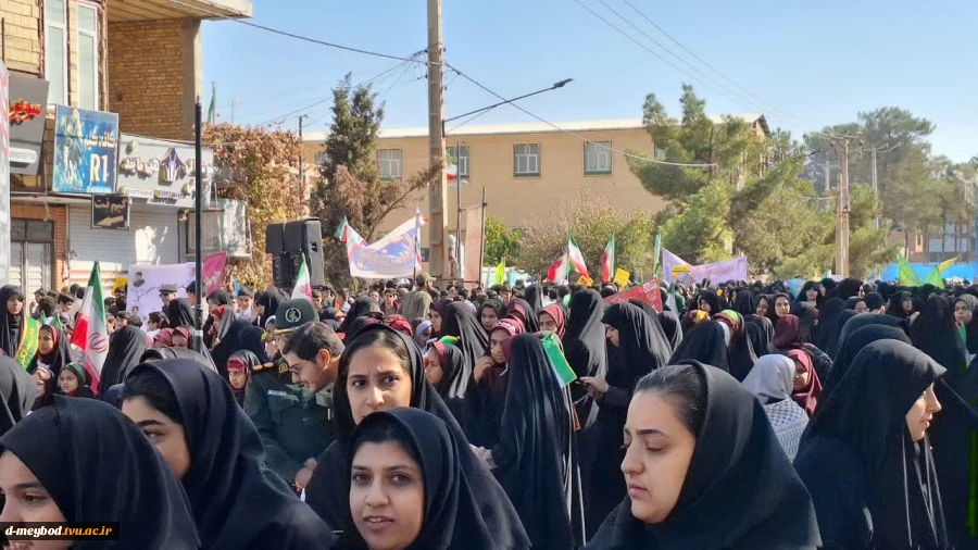 حضور پرشور کارمندان ودانشجویان آموزشکده ملی مهارت دختران میبد در راهپیمایی 13 آبان 6
