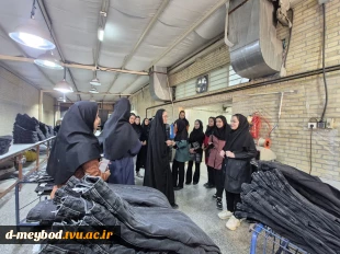 بازدید دانشجویان دانشگاه ملی مهارت (واحد دختران میبد) از شرکت کیان جامه یزد 5