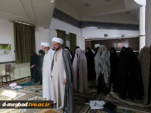 بازدید نماینده نهاد رهبری از دانشگاه ملی مهارت دختران میبد و تأکید بر ترویج فرهنگ نماز 7