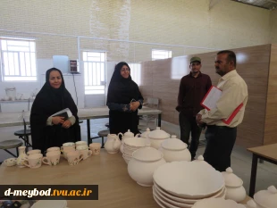 بازدید ریاست  آموزشکده ملی مهارت دختران میبد از کارگاه سرامیک 6